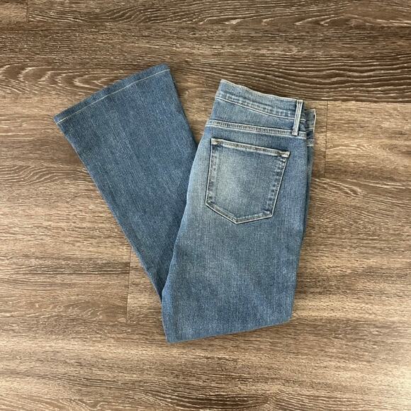 EUC Frame Le High Flare Jeans Size 29 Mid Wash High Rise Stretch Denim Boho 70s - Picture 4 of 13